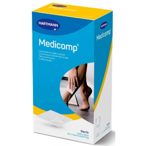 Compresas de tejido no tejido esteriles medicomp 50 unidades 20 x 10 cm