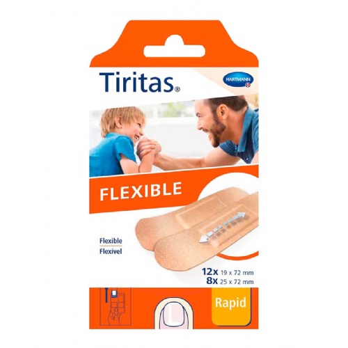 Tiritas flexible aposito adhesivo 20 unidades surtido 2 tamaños - aposito adhesivo