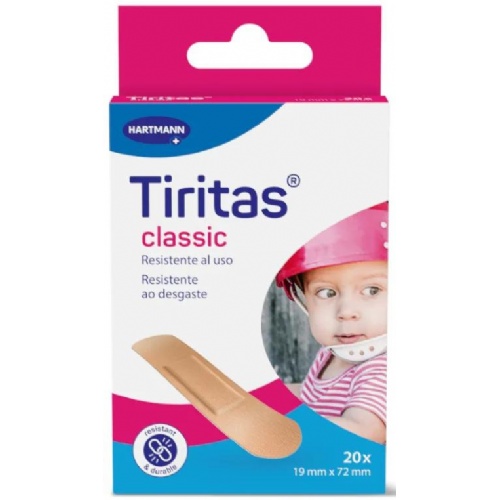 Tiritas classic aposito adhesivo 20 unidades 72 mm x 19 mm - aposito adhesivo