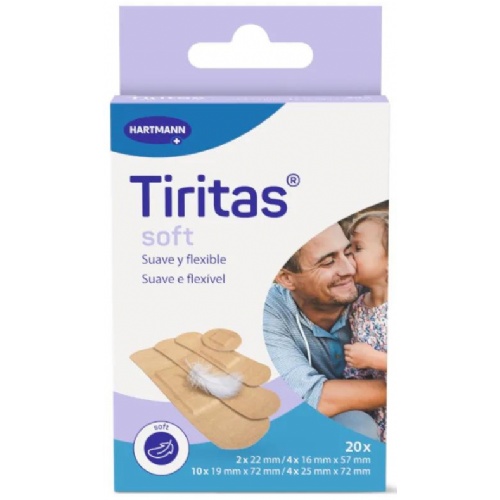 Tiritas soft aposito adhesivo 20 unidades 4 tamaños - aposito adhesivo