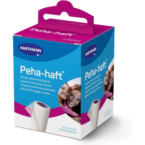 Venda elastica cohesiva peha-haft latex free 1 unidad 4 m x 6 cm - peha-haft latex free