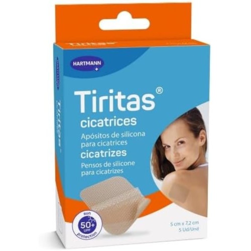 Tiritas cicatrices silicona aposito adhesivo  5 unidades  7,2 cm x 5 cm