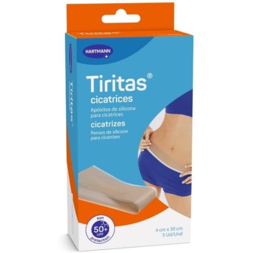 Tiritas cicatrices silicona aposito adhesivo  5 unidades 30 cm x 4 cm