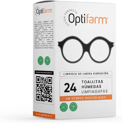 Limpiagafas optifarm toallitas 24u