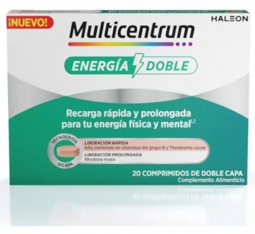 Multicentrum energia doble  20 comprimidos