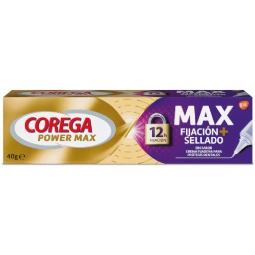 Corega max fijacion + sellado adhesivo protesis dental 1 envase 40 g - adhesivo protesis dental