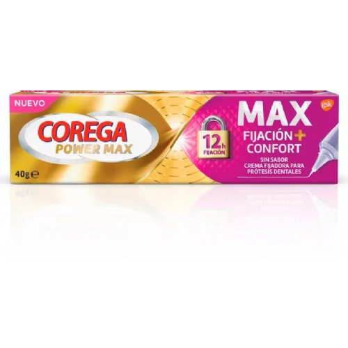 Corega max fijacion + confort  1 tubo 40 g sin sabor