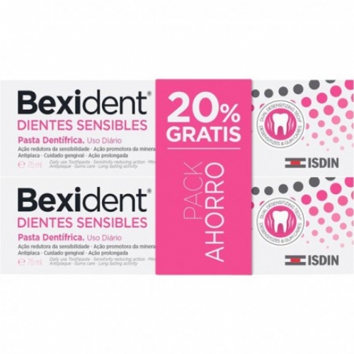 Bexident pack ahorro dientes sensibles pasta 2x75ml
