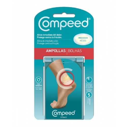 Compeed ampollas hidrocoloide talla mediana 5 unidades - hidrocoloide