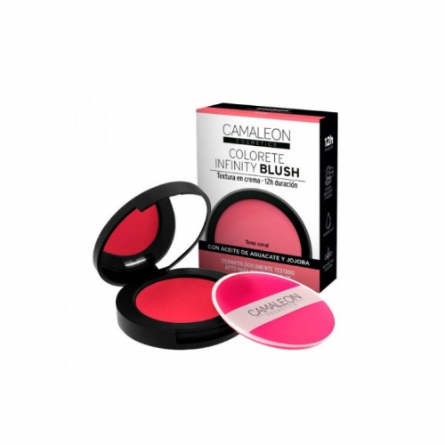 Camaleon cosmetics infinity blush colorete en crema  1 envase 4 g color coral