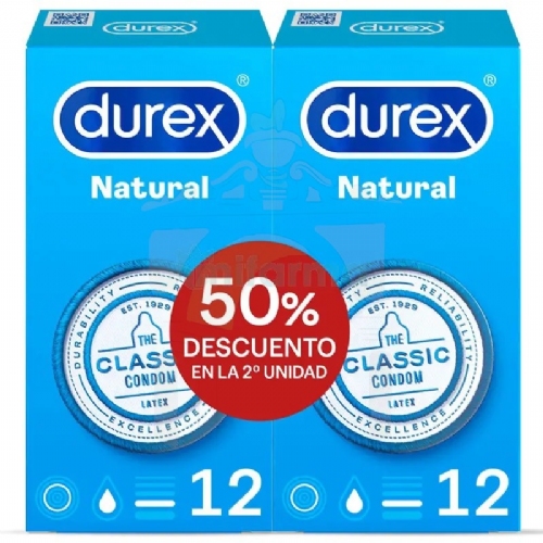 Durex duplo natural plus 12 unidades