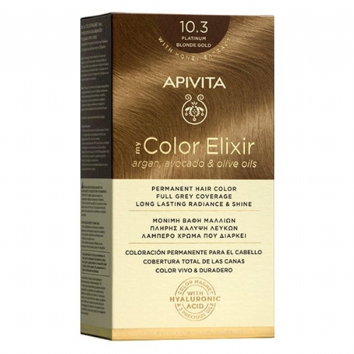 Apivita tinte color elixir platinum blonde gold 10.3