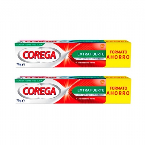 Corega extra fuerte duplo 2x70g