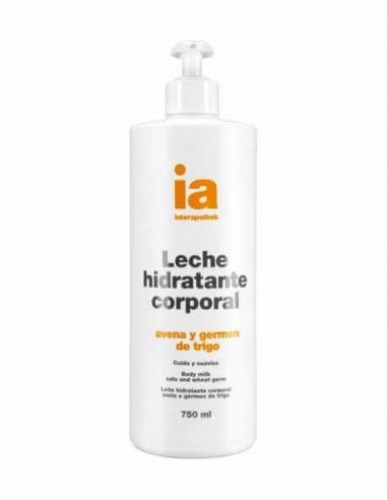 Interapothek leche hidratante corporal con avena y germen de trigo  1 envase 750 ml con dosificador