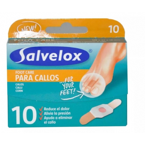 Salvelox callos con acido salicilico  10 unidades 57 mm x 19 mm