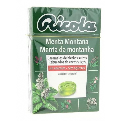 Ricola caramelos sin azucar  1 envase 50 g sabor menta montaña