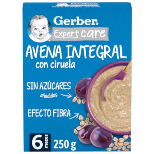Gerber avena integral con ciruela  1 estuche 250 g