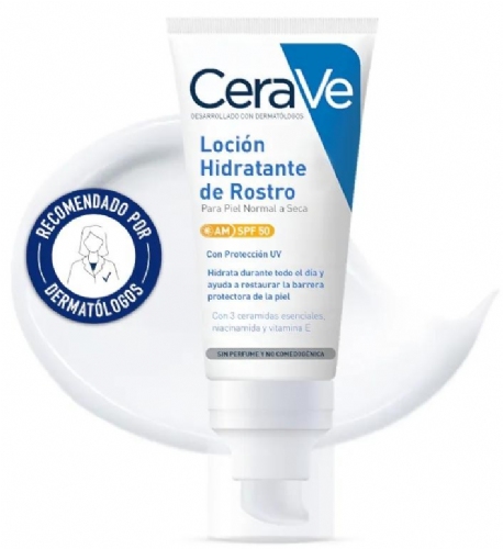 Cerave locion hidratante de rostro spf 50  1 tubo 52 ml