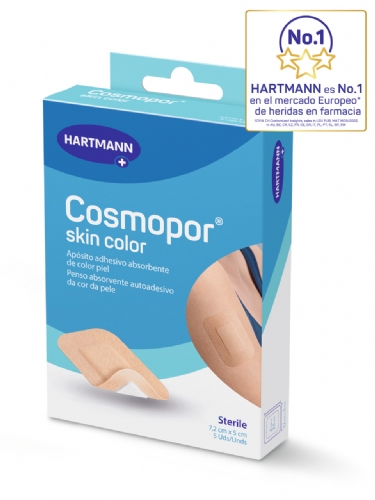 Aposito esteril cosmopor skin color 5 unidades 7,2 x 5 cm - aposito esteril