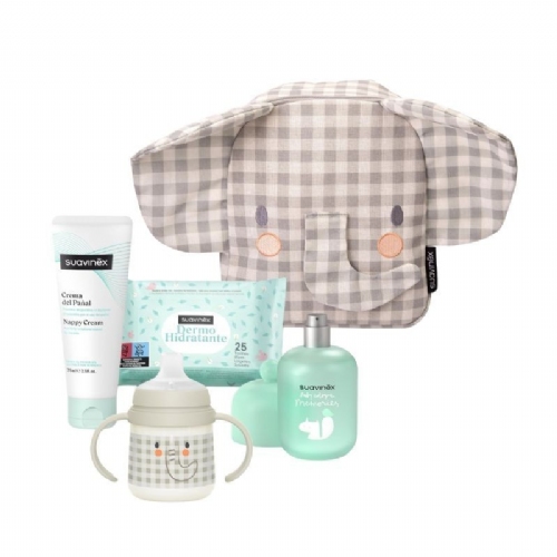 Suavinex baby my little backpack elefante  1 envase crema del pañal 300 ml + 1 envase baby cologne 
