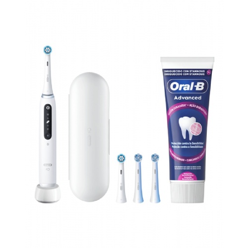 Cepillo dental electrico oral-b io5 laboratory 3 recambios + 1 funda + 1 pasta de dientes