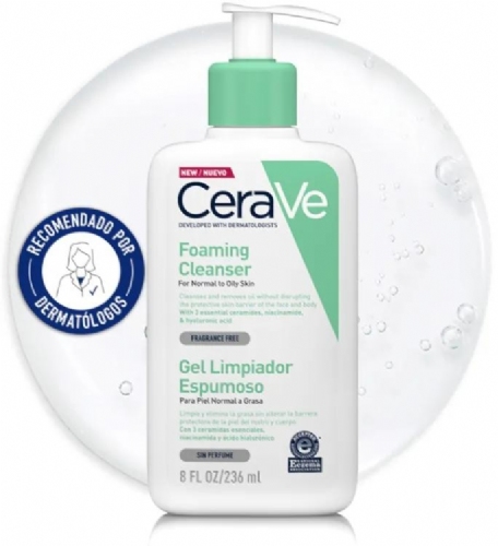 Cerave gel limpiador espumoso  1 envase 236 ml