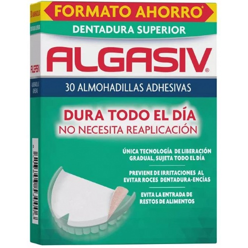 Algasiv almohadillas adhesivas protesis 30 unidades superiores - almohadillas adhesivas protesis