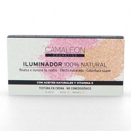 Camaleon iluminador 100% natural  crema paleta 3 colores