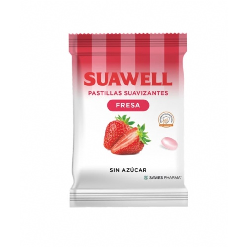 Suawell pastillas suavizantes sin azucar  1 bolsa 50 g sabor fresa