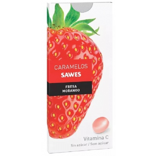 Sawes caramelos blister sin azucar  1 envase 22 g sabor fresa
