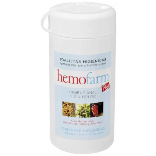 Hemofarm plus toallitas  1 bote 60 unidades