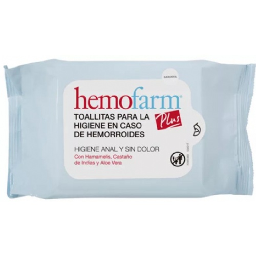 Hemofarm plus toallitas  1 sobre 40 unidades
