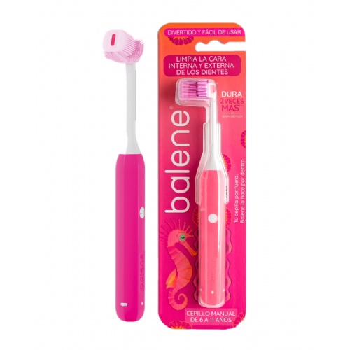 Cepillo dental infantil balene kids 1 unidad color fucsia - balene kids