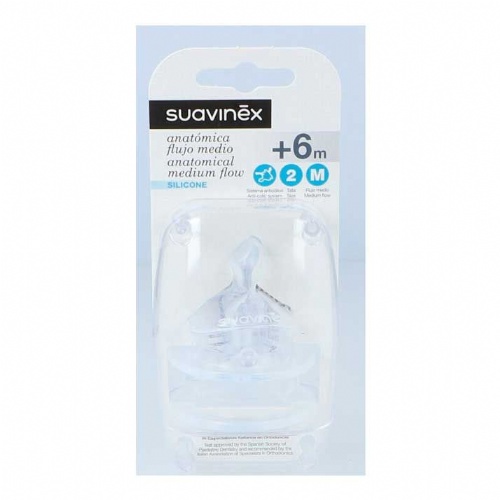 Tetina silicona anatomica suavinex talla 2 m 2 unidades - suavinex