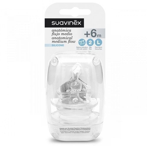 Tetina silicona anatomica suavinex talla 2 l 2 unidades - suavinex