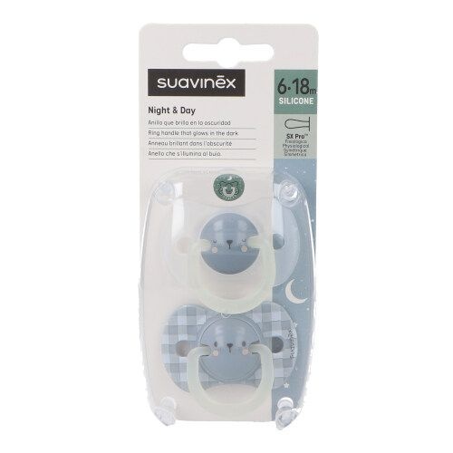 Chupete silicona fisiologico suavinex fusion 4 - 18 meses 2 unidades - suavinex fusion