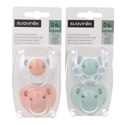Chupete silicona anatomico suavinex clasico 0 - 6 meses 2 unidades - suavinex clasico