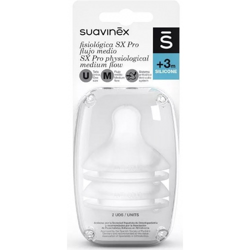 Tetina silicona fisiologica flujo m suavinex 2 unidades - suavinex