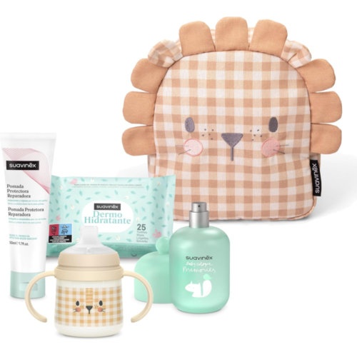 Suavinex baby my little backpack leon  1 envase crema del pañal 300 ml + 1 envase baby cologne 100 