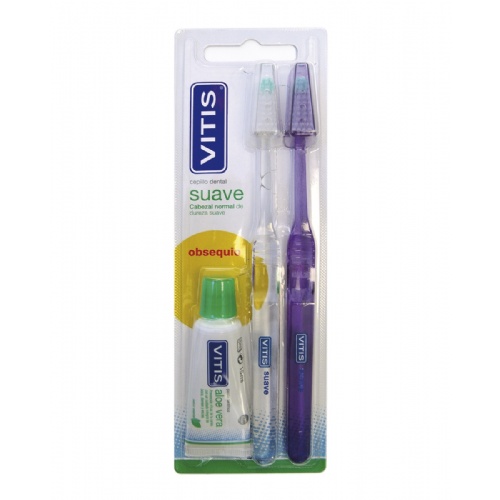 Cepillo dental adulto vitis suave duplo - vitis