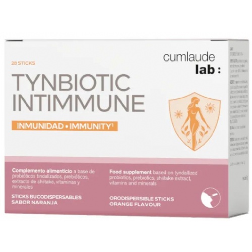 Cumlaude lab: tynbiotic intimmune  28 sticks bucodispersables 1,5 g sabor naranja