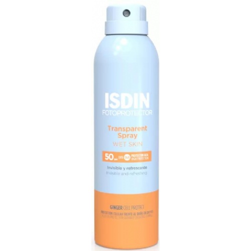 Isdin fotoprotector transparent spray wet skin spf 50  1 envase 250 ml