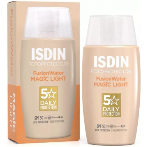 Isdin fotoprotector fusion water magic  1 frasco 50 ml color light