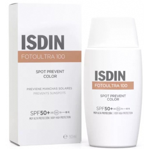 Isdin fotoultra 100 spot prevent color spf 50+  1 envase 50 ml
