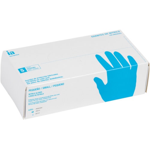 Guantes de nitrilo sin polvo interapothek 100 unidades talla s - interapothek