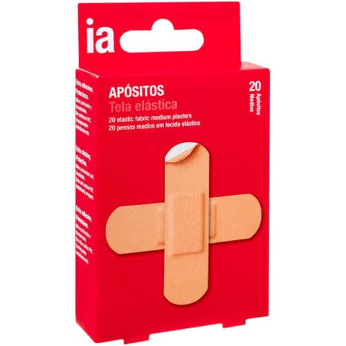 Interapothek apositos tela elastica 20 unidades 7 cm x 2 cm