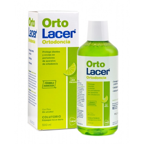 Ortolacer ortodoncia colutorio  1 envase 500 ml sabor lima fresca