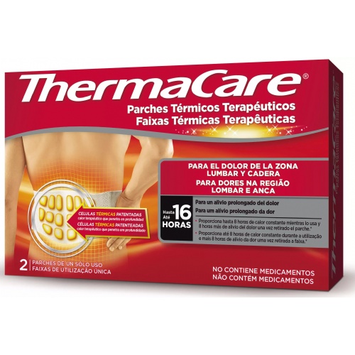 Thermacare parche termico zona lumbar cadera  2 parches