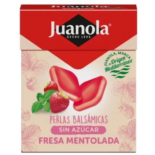 Juanola perlas  1 envase 25 g sabor fresa mentolada