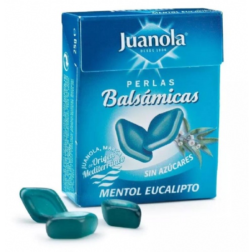 Juanola perlas  1 envase 25 g sabor mentol eucalipto